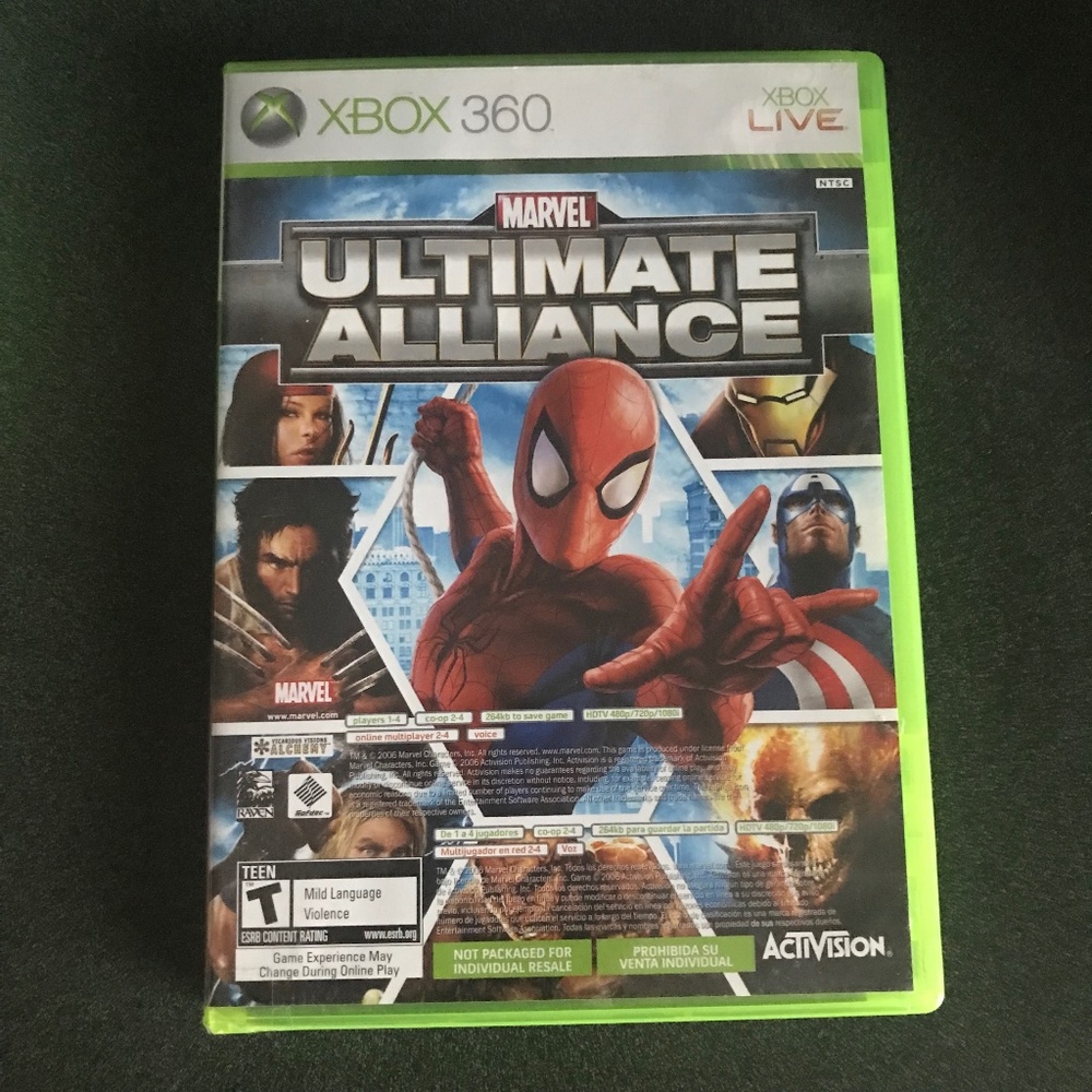 XBOX 360 XBOX Live Marvel Ultimate Alliance Forza Motorsport 2
